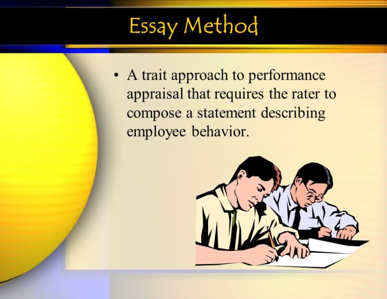 performance appraisal essay questions
